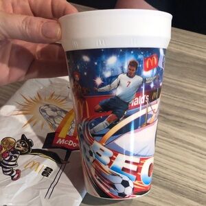 David Beckham McDonald's Blue Red White Fifa Soccer Collector Cup